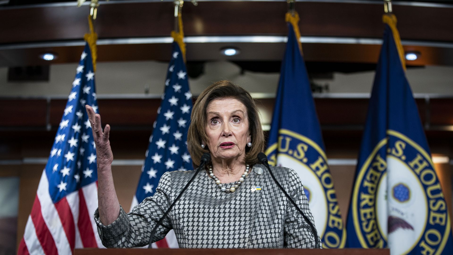House Speaker Nancy Pelosi speaks at a press conference on March 3, 2022