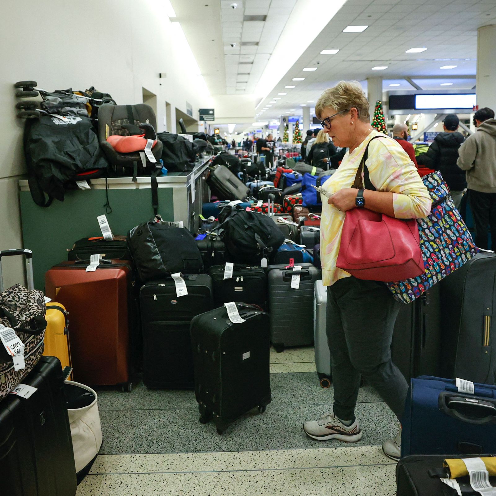 inside airport baggage