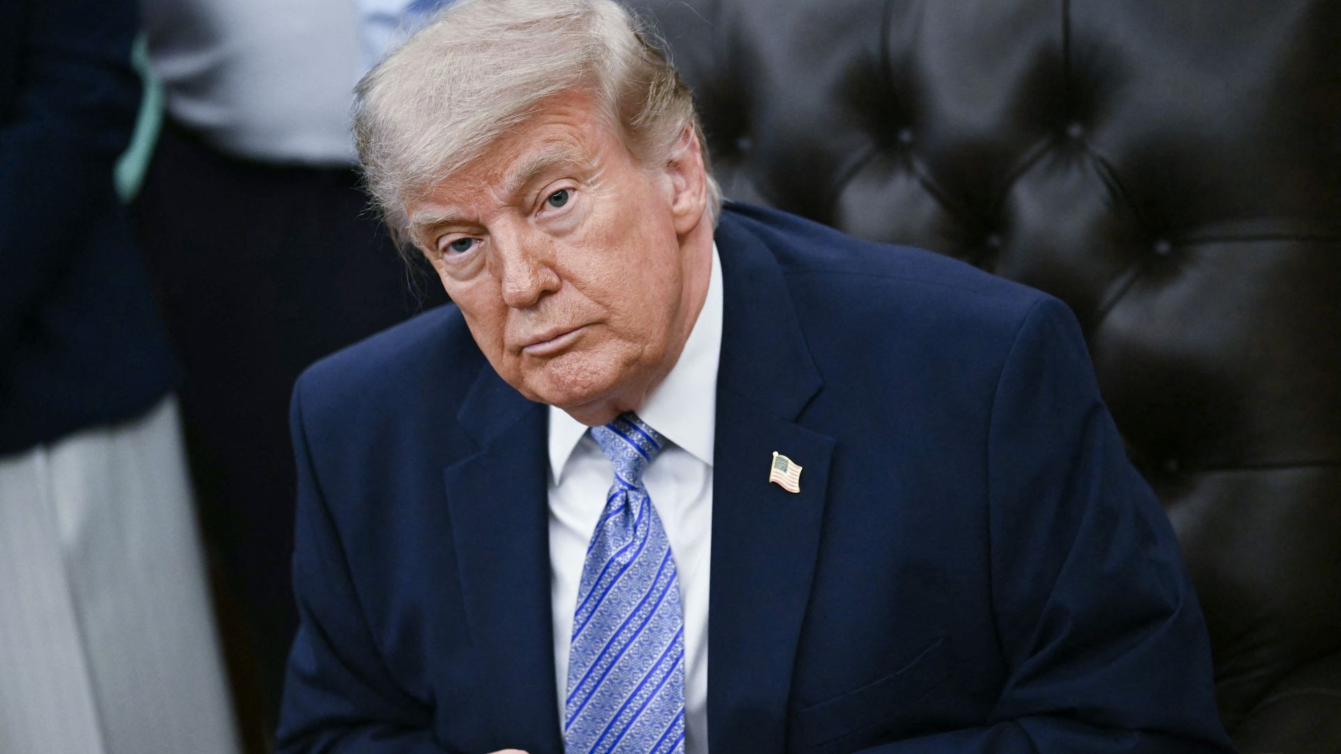 President Trump speaks in the Oval Office on May 21.