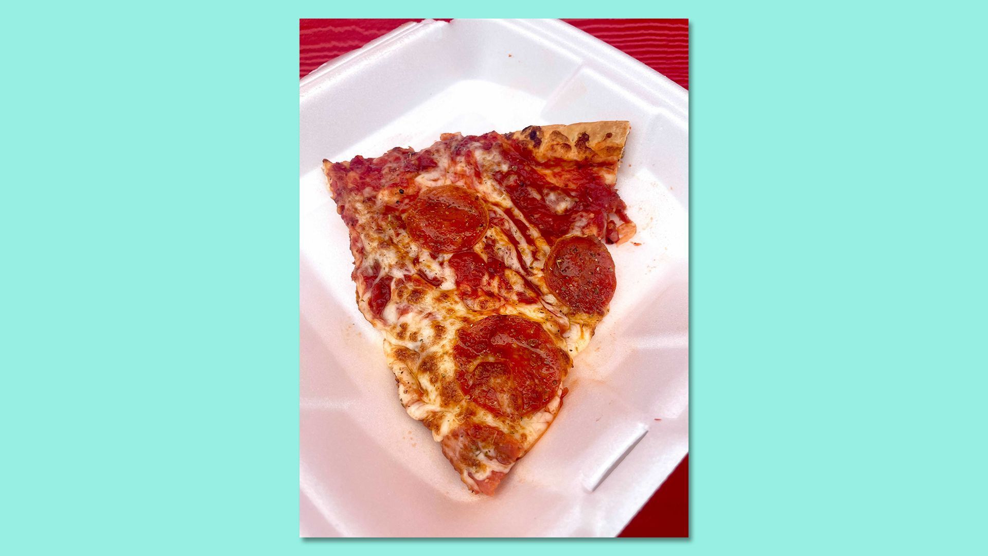 A slice of pizza from Slice, a new Black-owned pizza spot in Minneapolis.