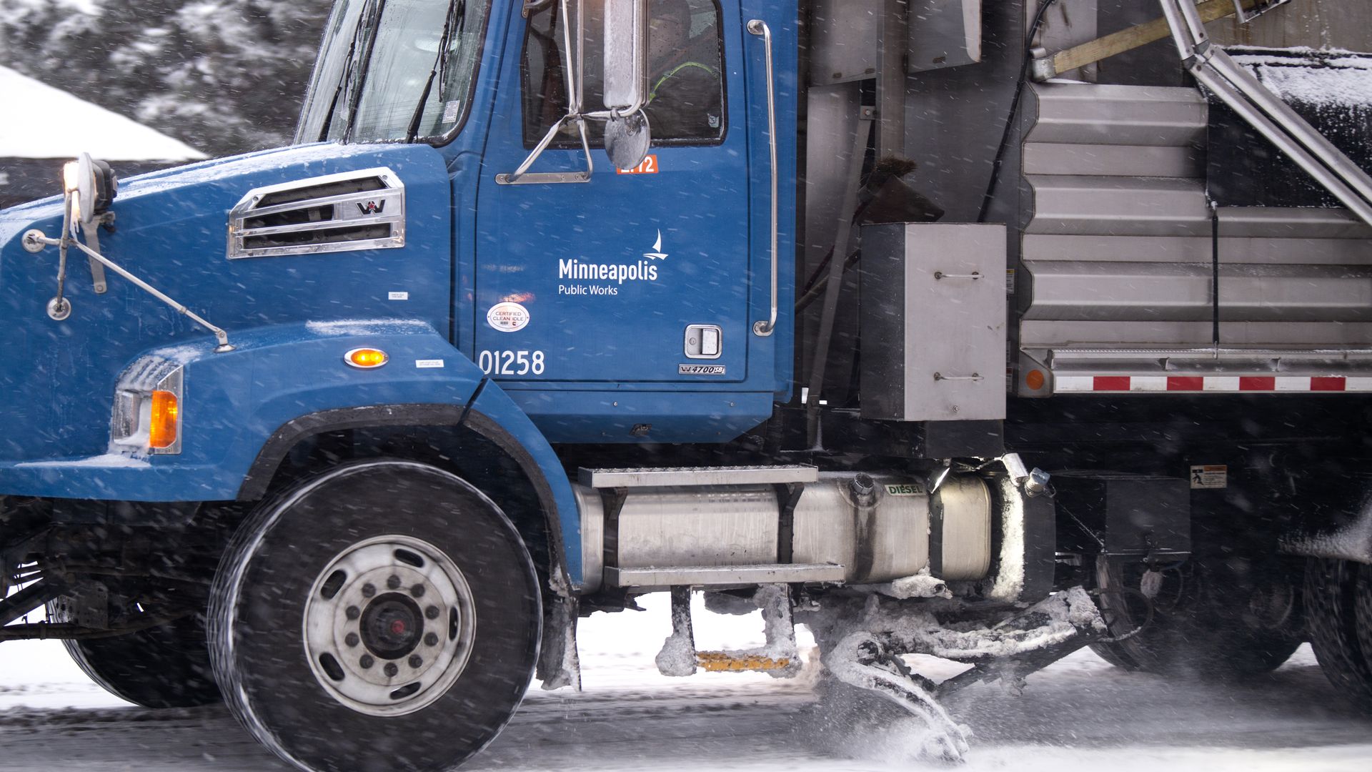 A Minneapolis plow truck