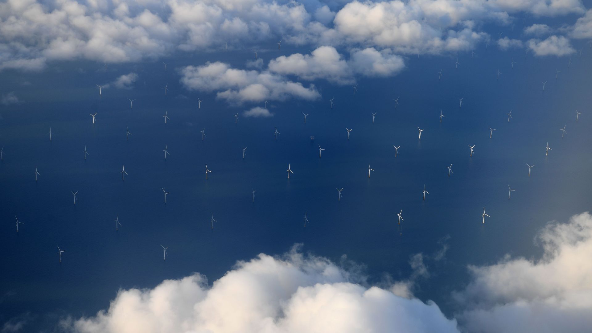 Photo of an offshore wind farm