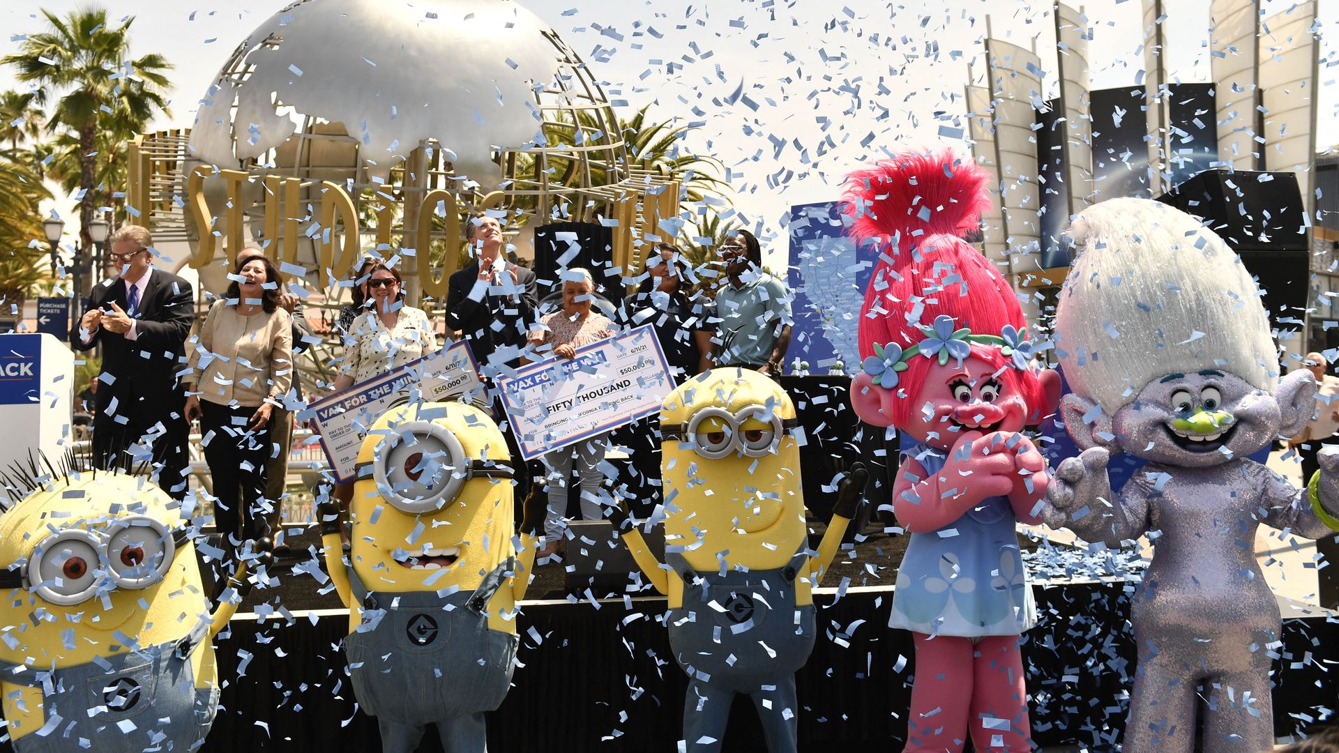 California governor Gavin Newsom at Universal Studios Hollywood