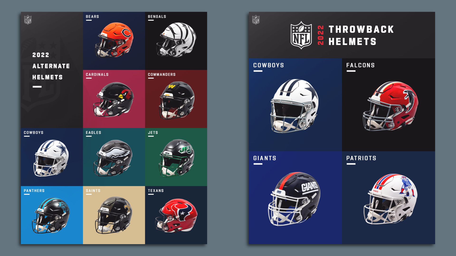 NFL helmets