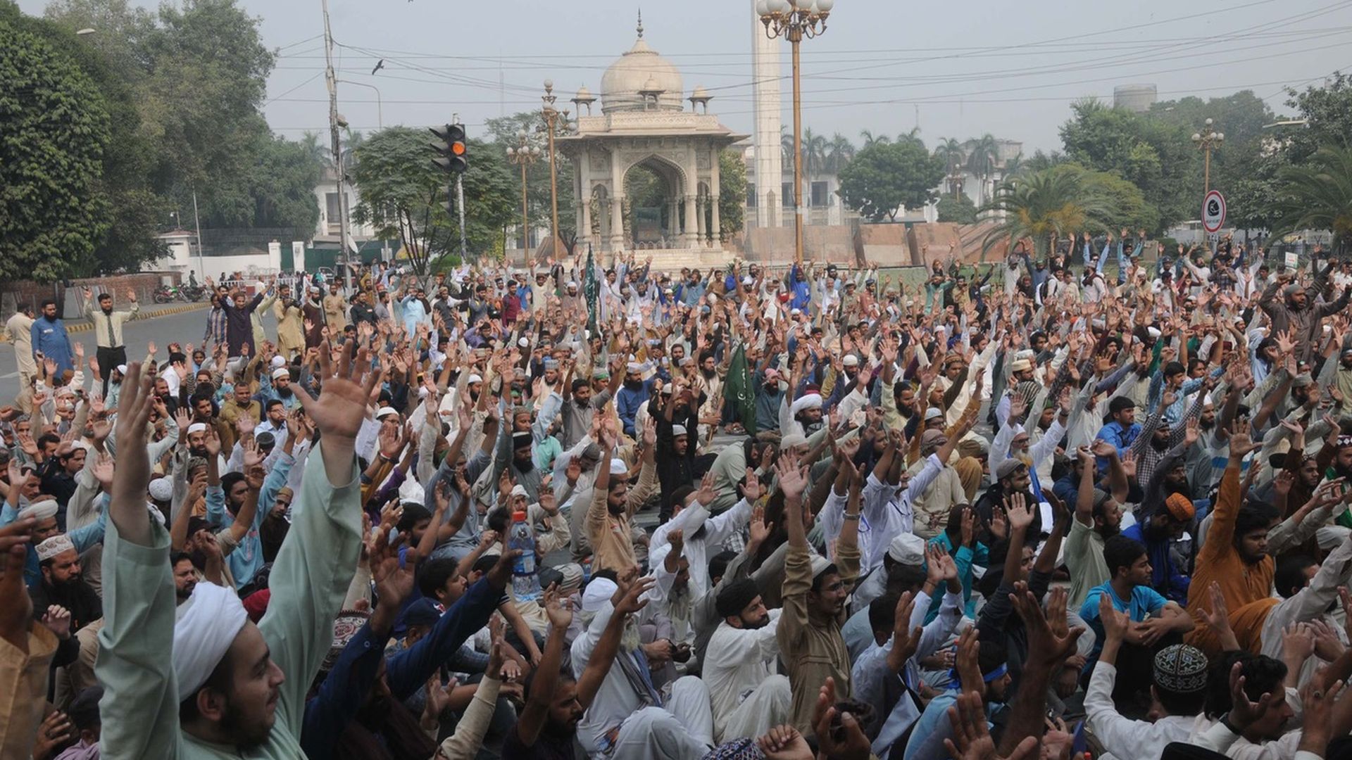 Protestors in Pakistan