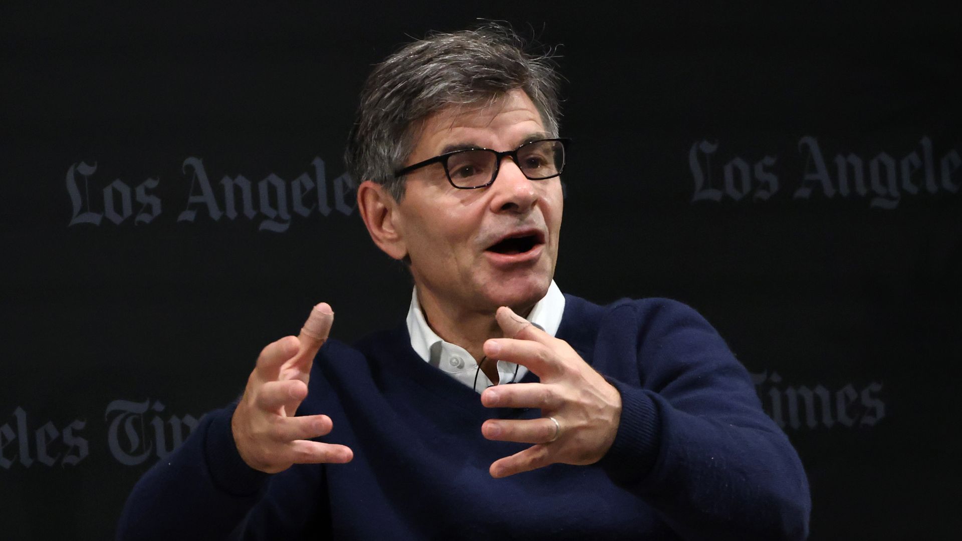 George Stephanopoulos attends the 2024 Los Angeles Times Festival of Books at the University of Southern California on April 20, 2024 in Los Angeles