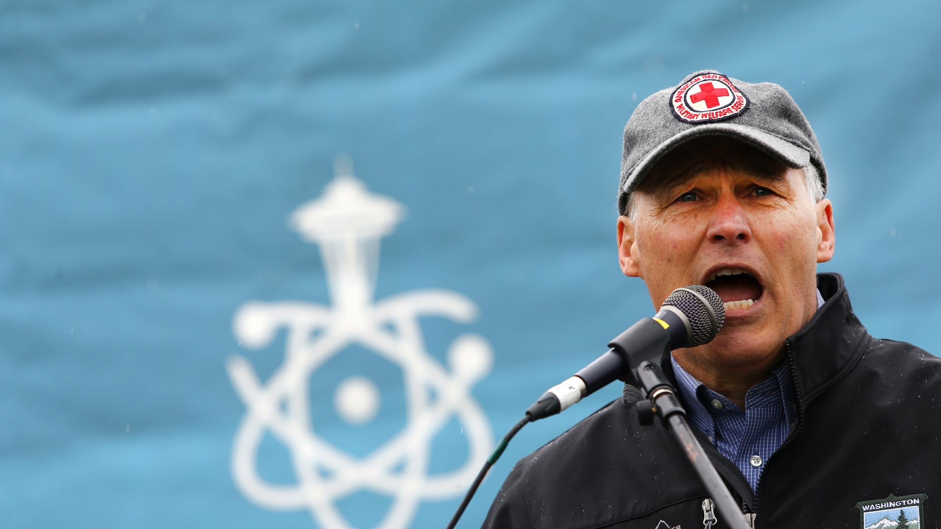 Washington Gov. Jay Inslee at a March for Science rally