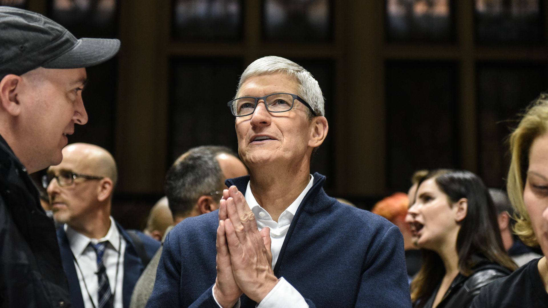 Apple CEO Tim Cook this week at a product launch event in Brooklyn. 