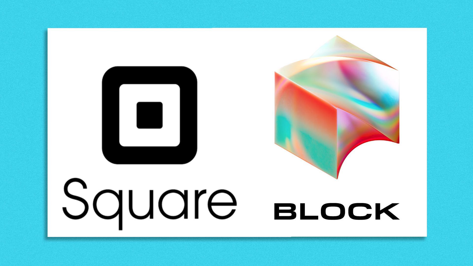 Image of the Square logo next to the Block logo.