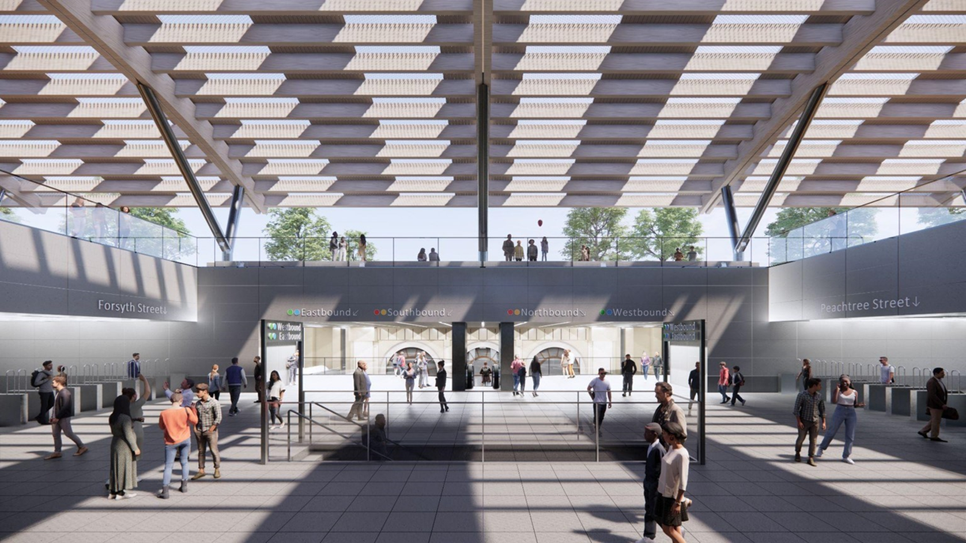 A rendering of the Five Points MARTA station.