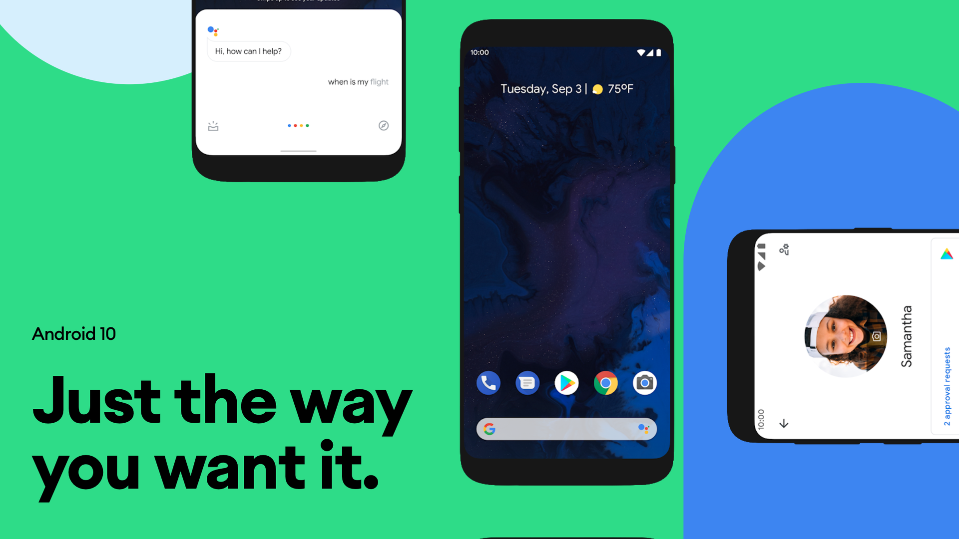 A promotional image for Android 10