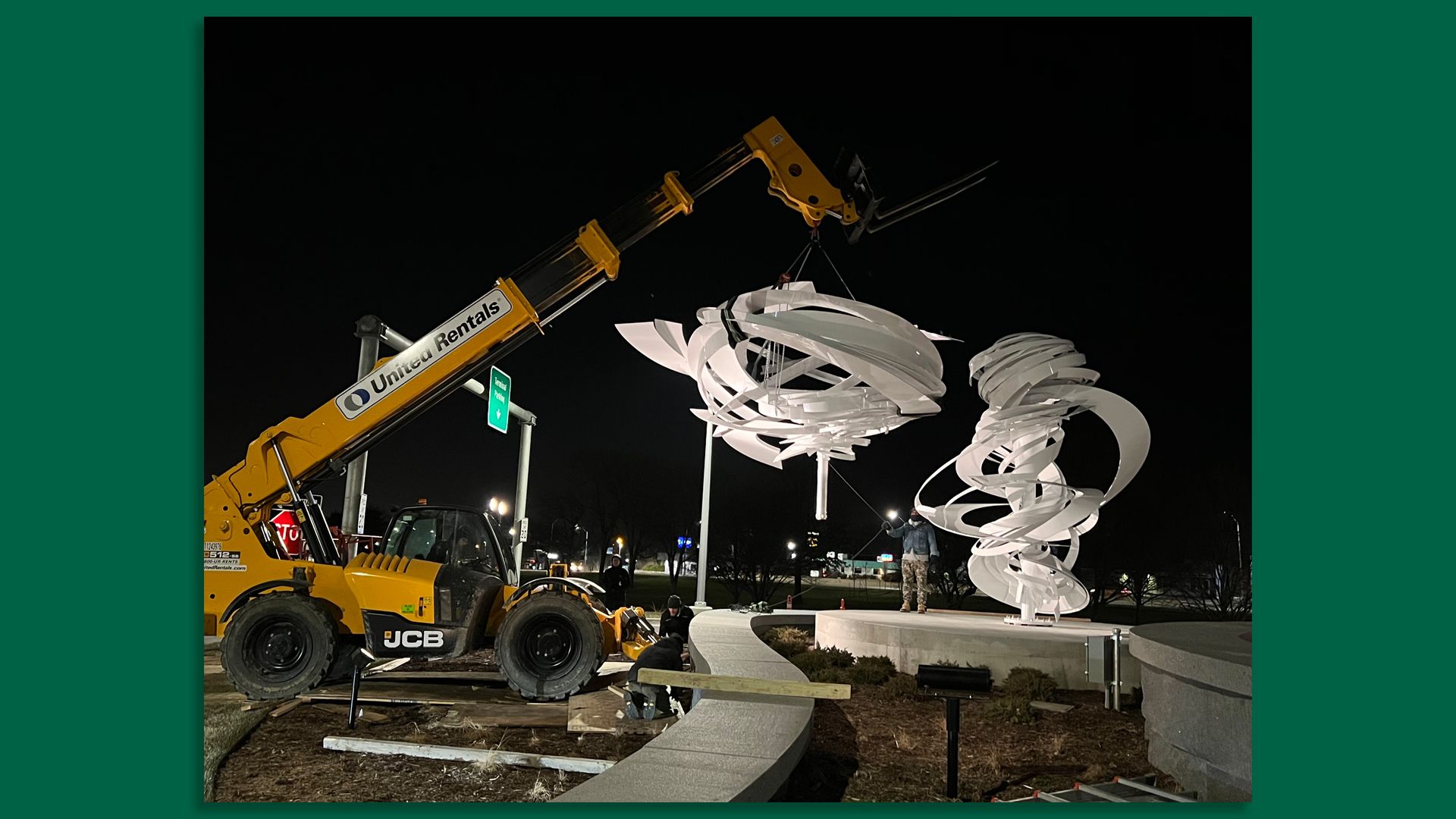 A photo of art installed at the Des Moines International Airport.
