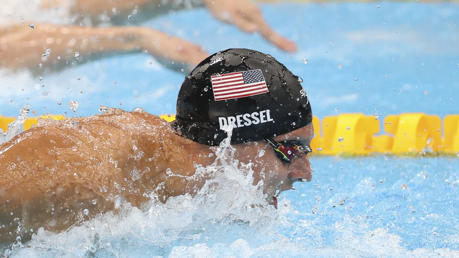 Caeleb Dressel of USA during the 100m Butterfly semifinal