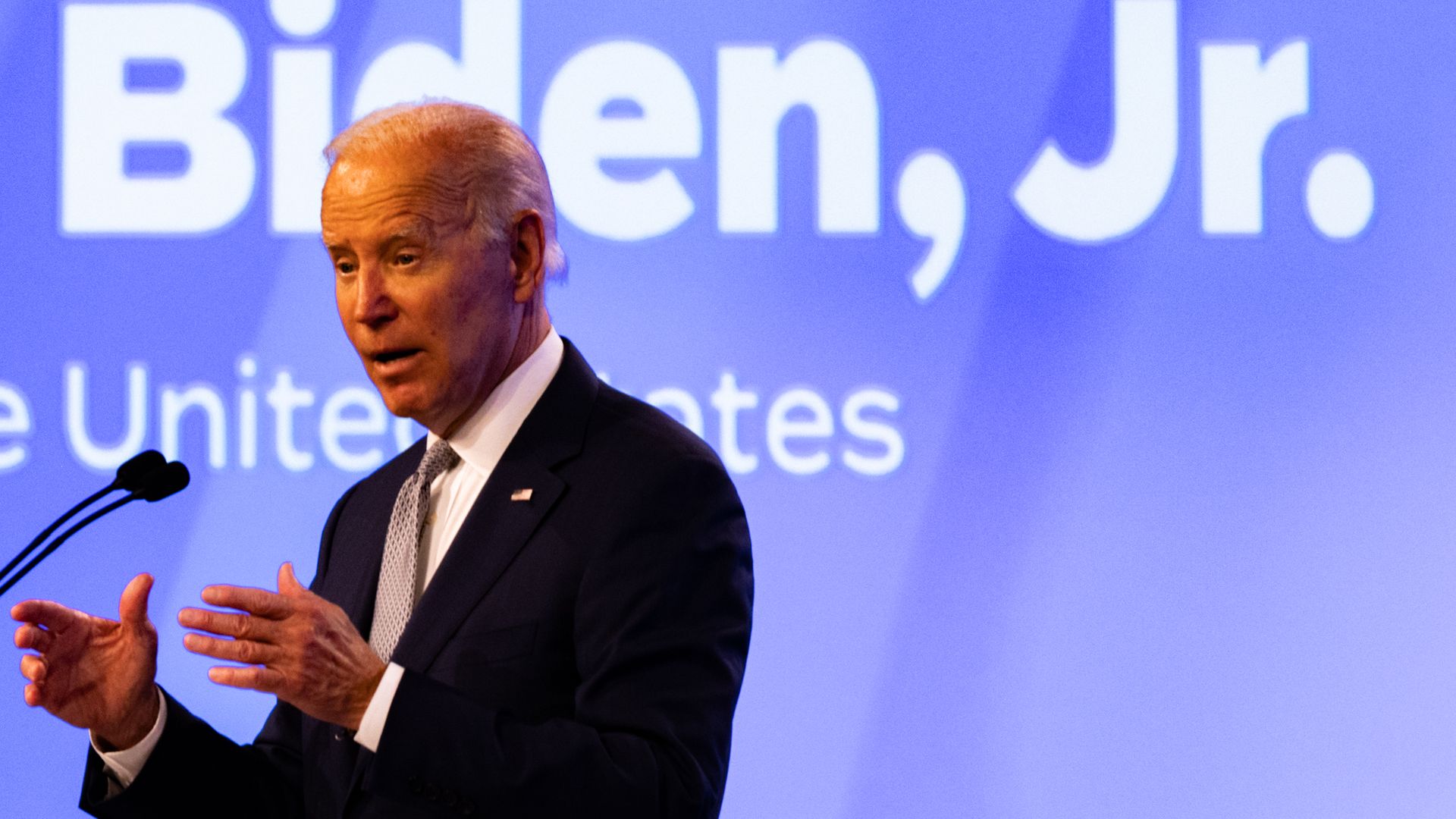 U.S. President Joe Biden delivers remarks at the 29th AFL-CIO Quadrennial Constitutional Convention on June 14, 2022 in Philadelphia, Pennsylvania.
