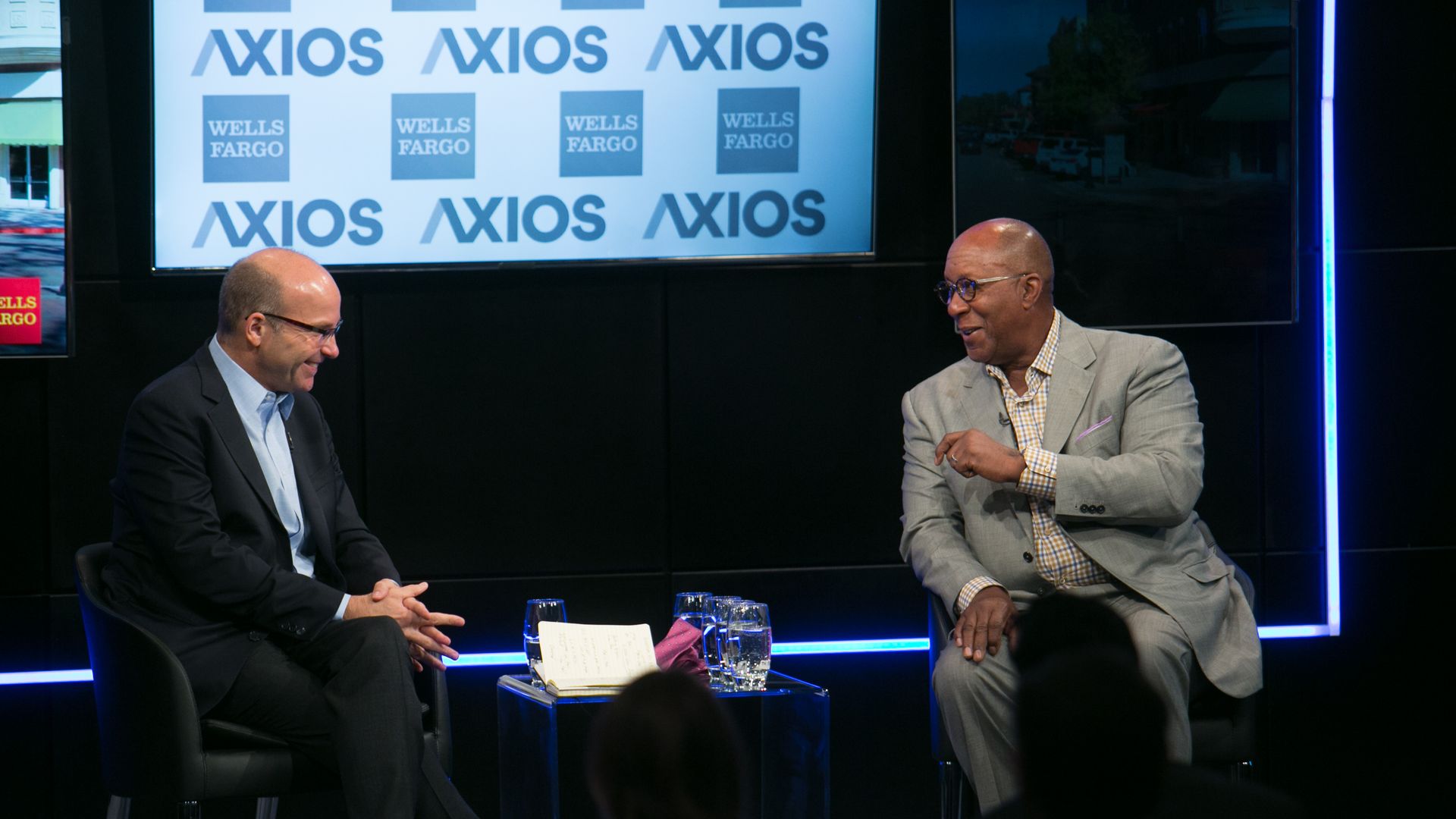 Ambassador Ron Kirk speaking with Mike Allen on the Axios stage