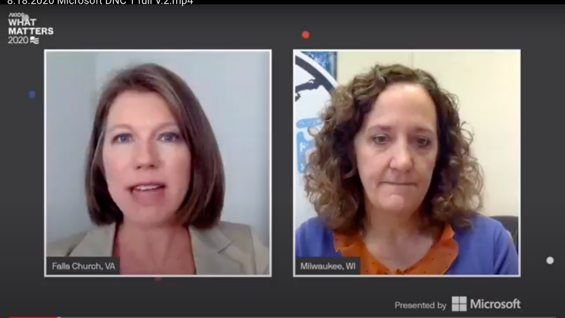 A screengrab of the Axios virtual event.