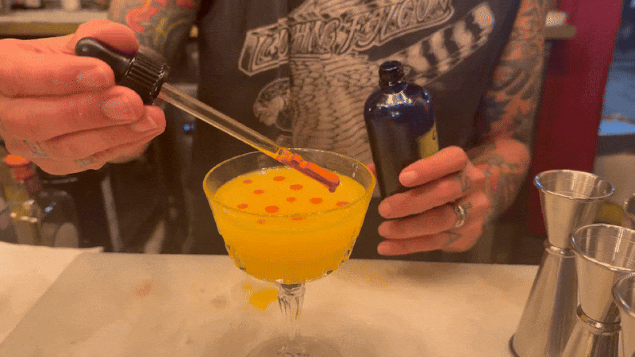 One of the seasonal cocktails at Swordfish Tom's