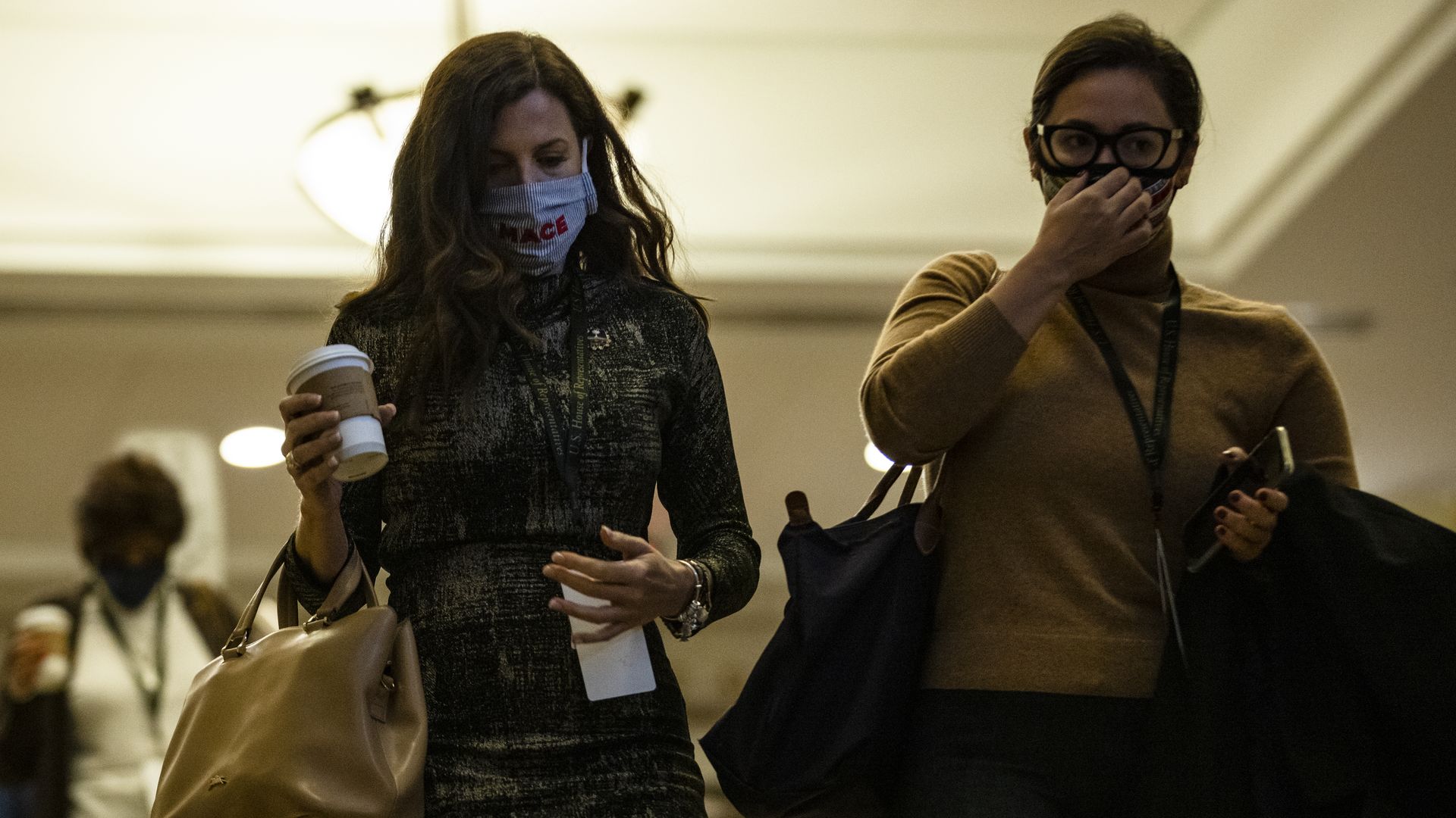 Rep. Nancy Mace is seen walking through the halls of Congress during freshman orientation.