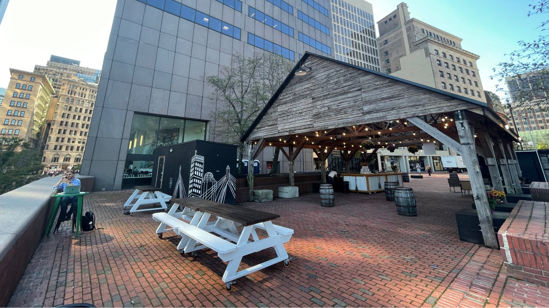 Boston City Hall Plaza Beer Garden returns for the fall - Axios Boston