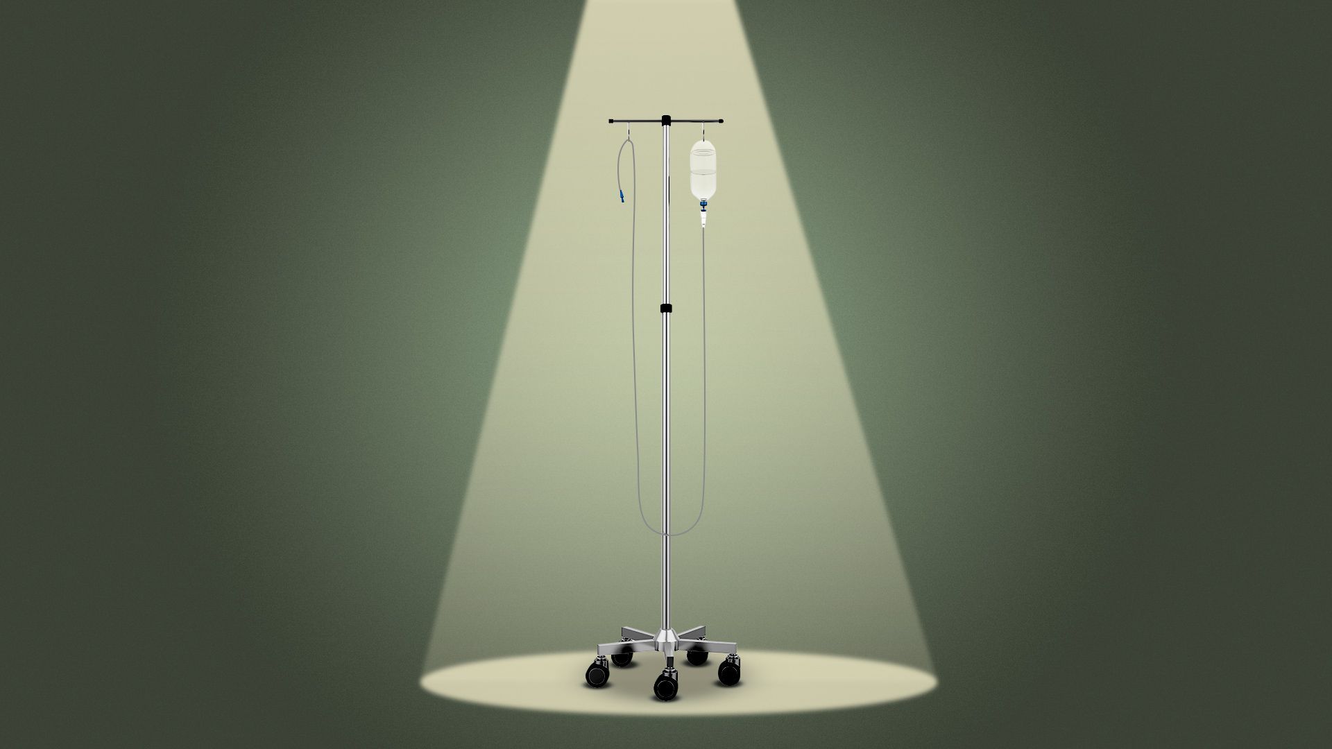 Illustration of an IV in the spotlight.