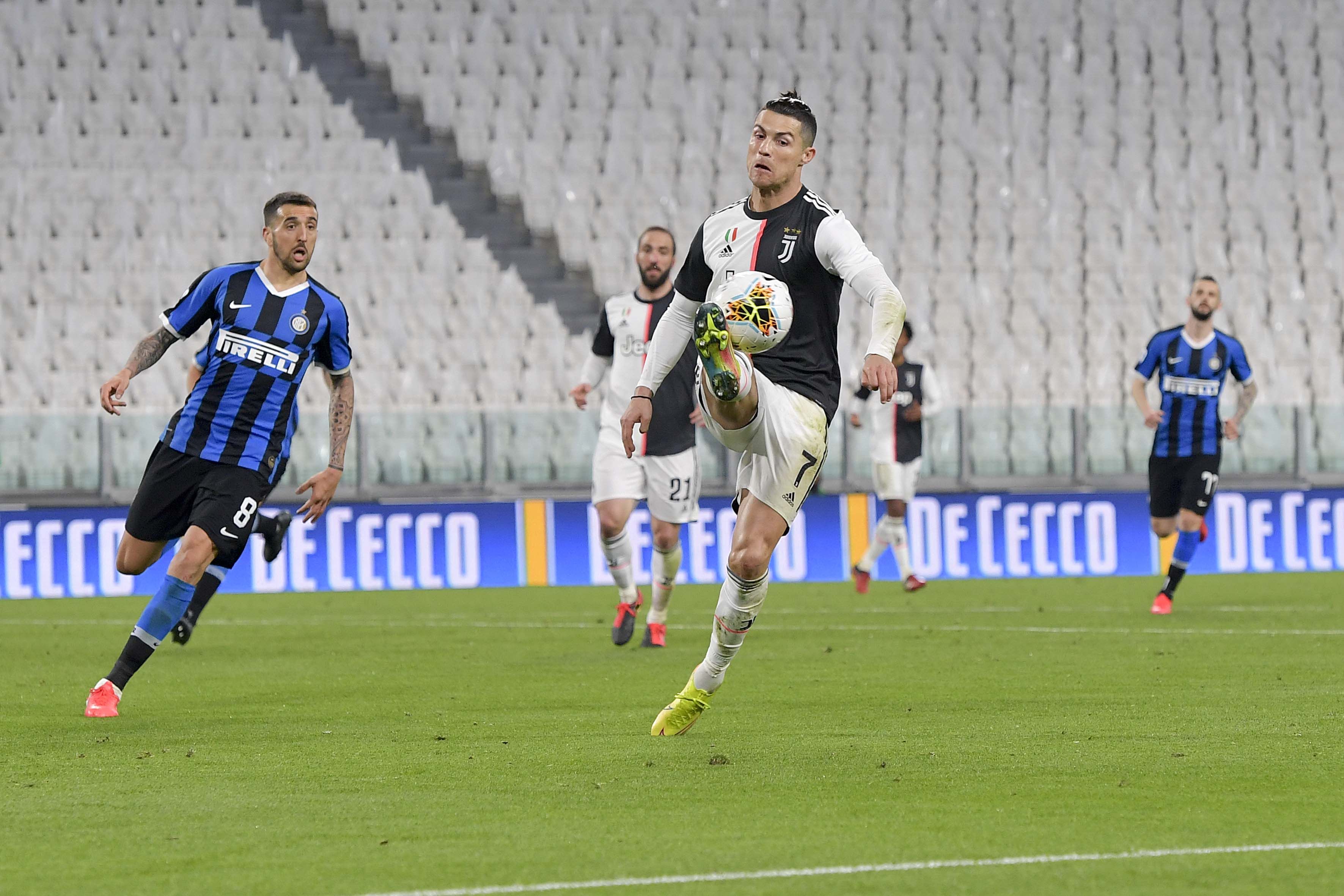 Cristiano Ronaldo kicks the ball