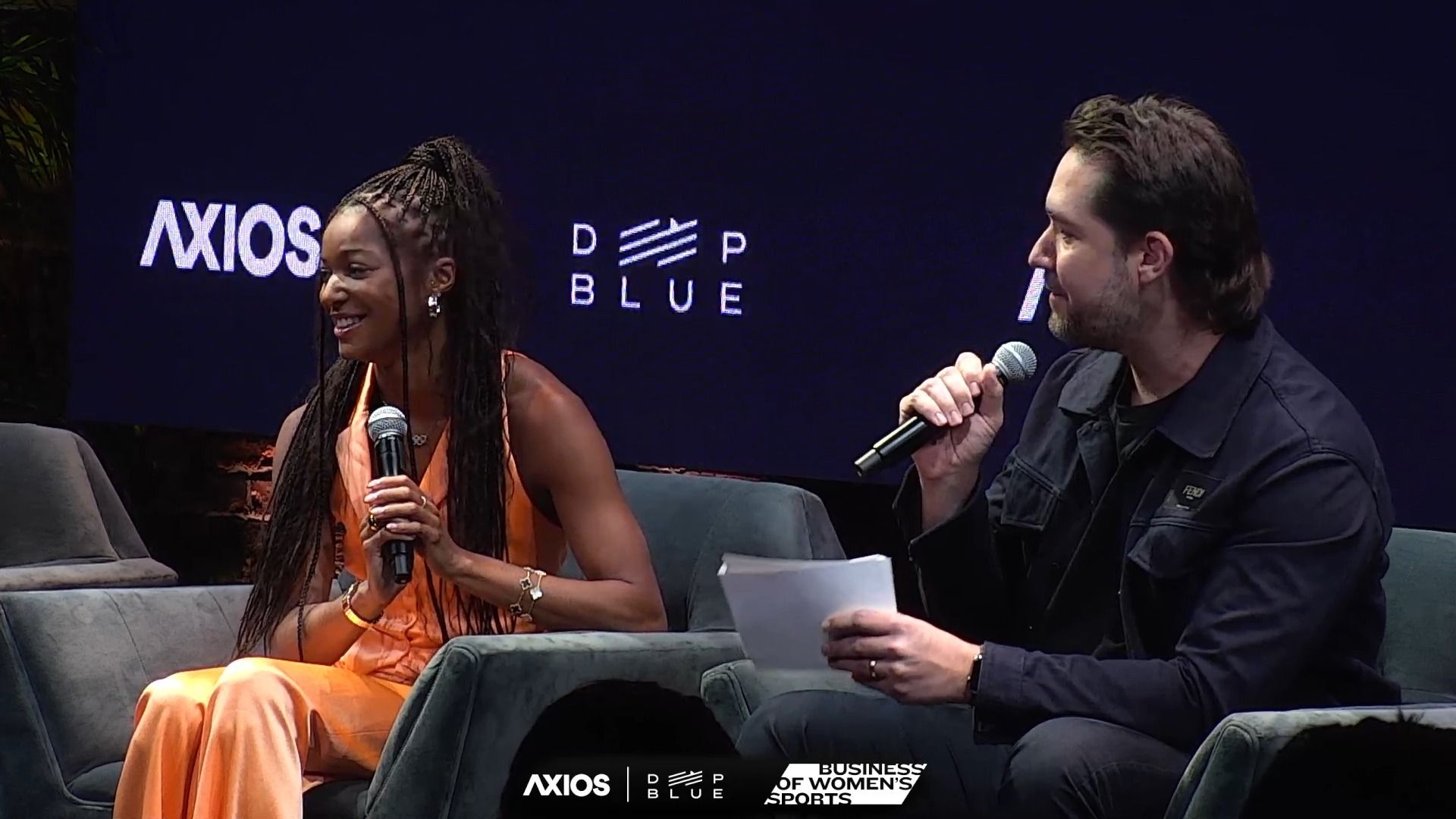 Gabby Thomas and Alexis Ohanian