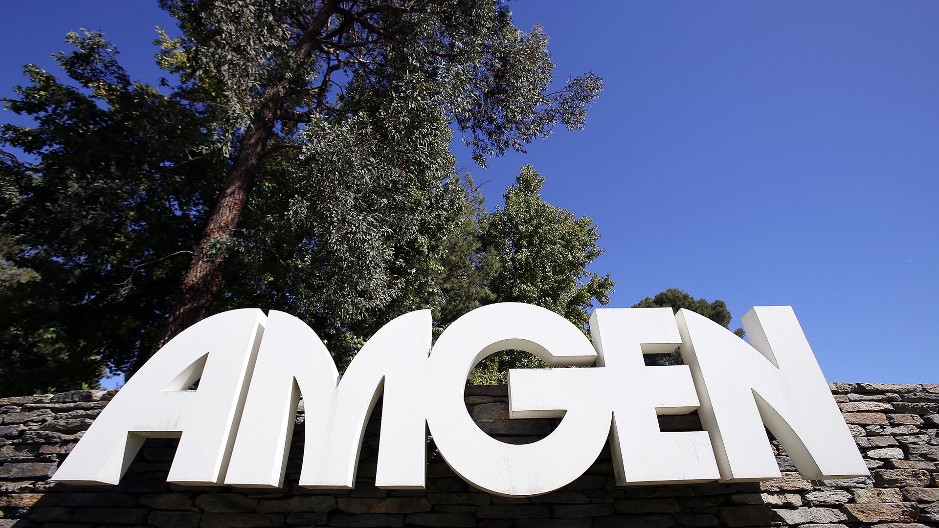 An image of the Amgen sign.