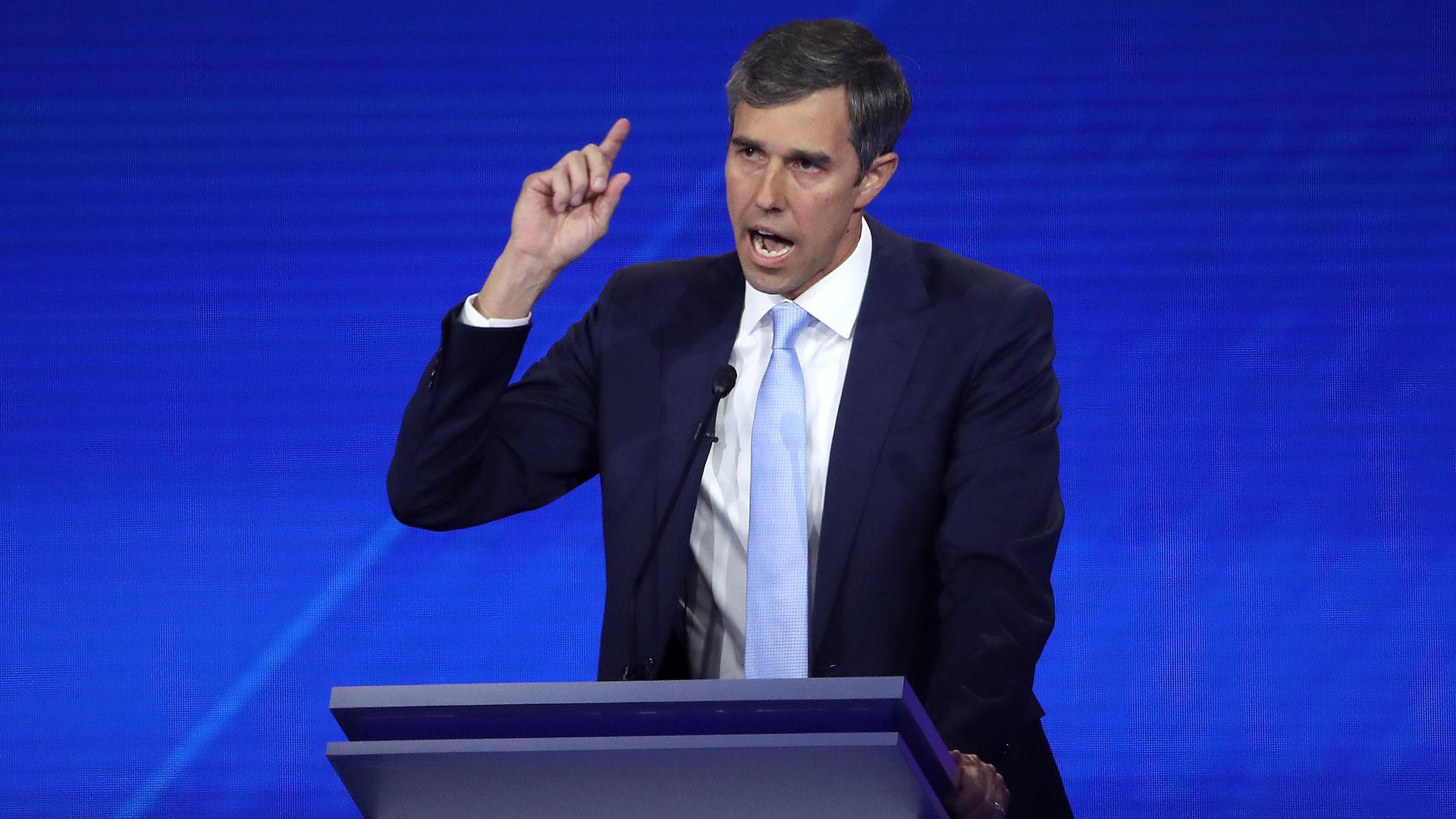 Democratic presidential candidate Beto O'Rourke speaks during the Democratic Presidential Debate.
