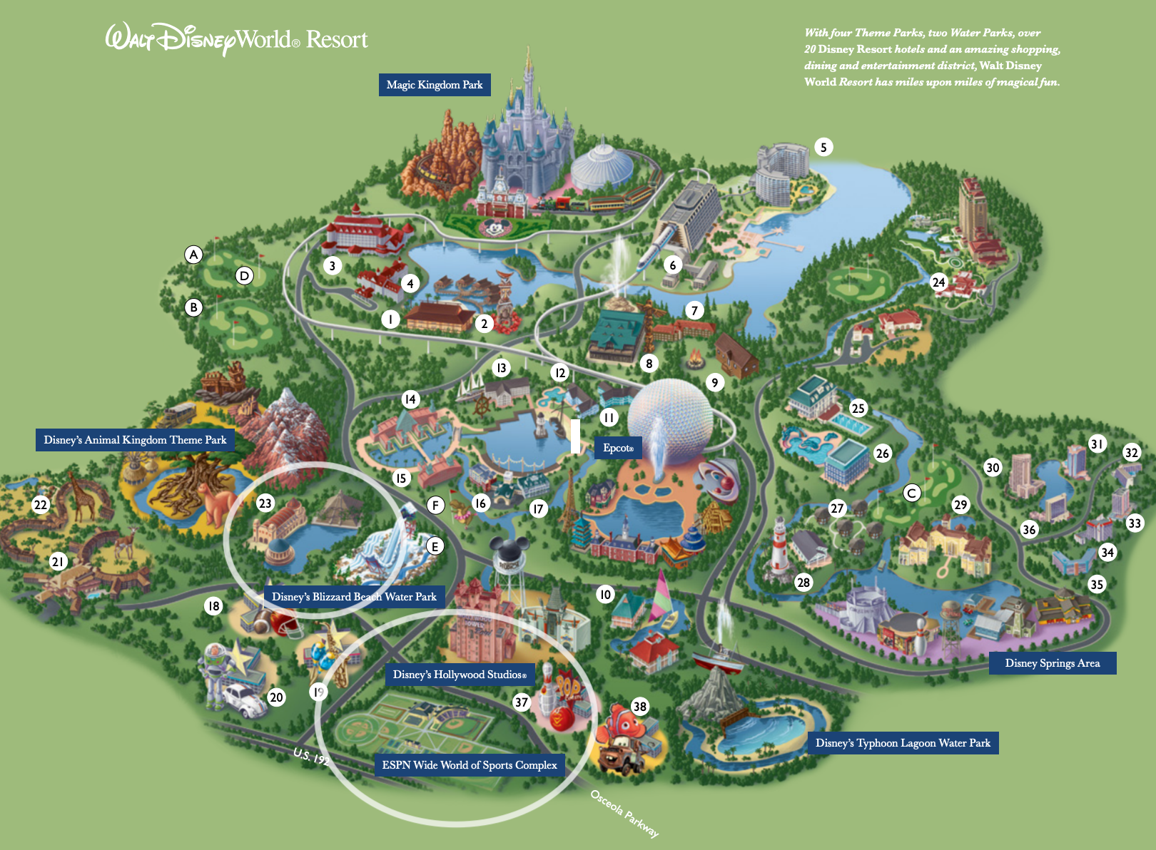 Disney World map