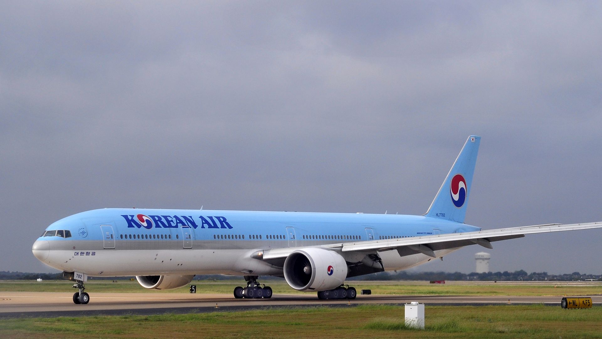 A Korean Air plane.