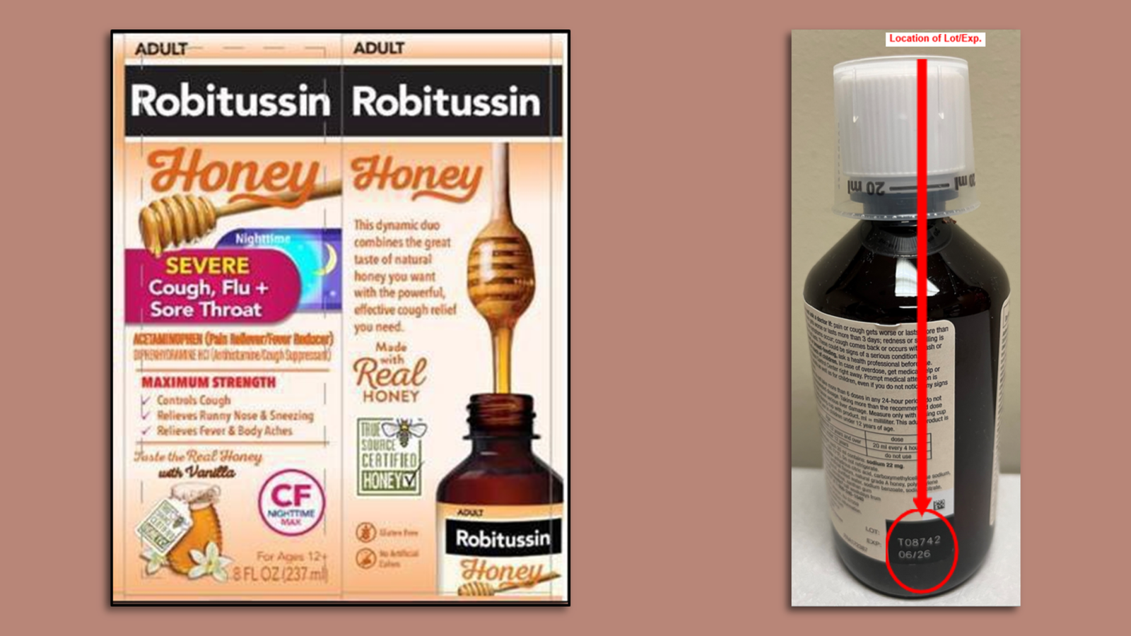 Robitussin honey 2025 recall lot numbers