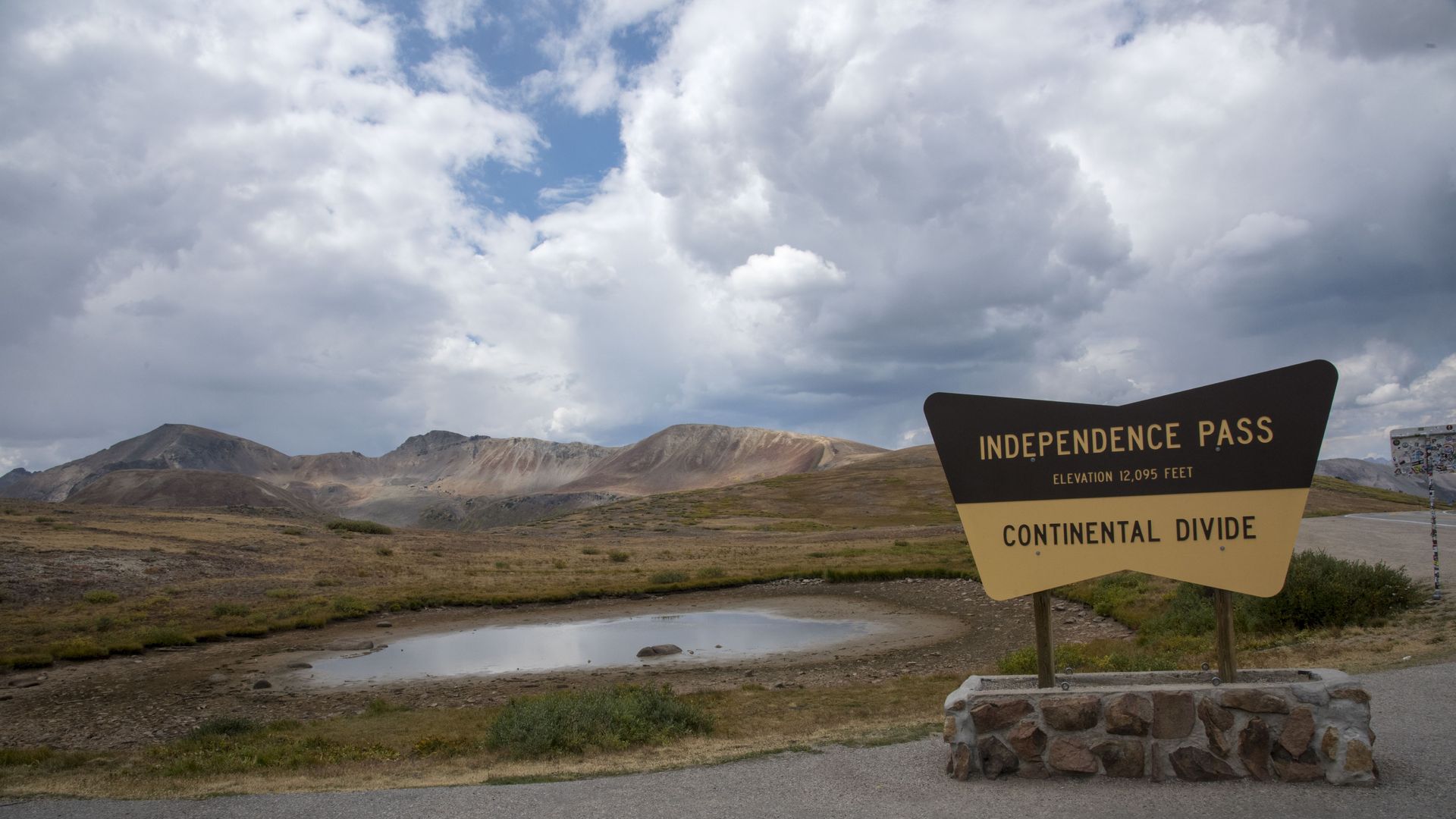 Continental divide at Independence Pass, Rocky Mountains, Colorado.