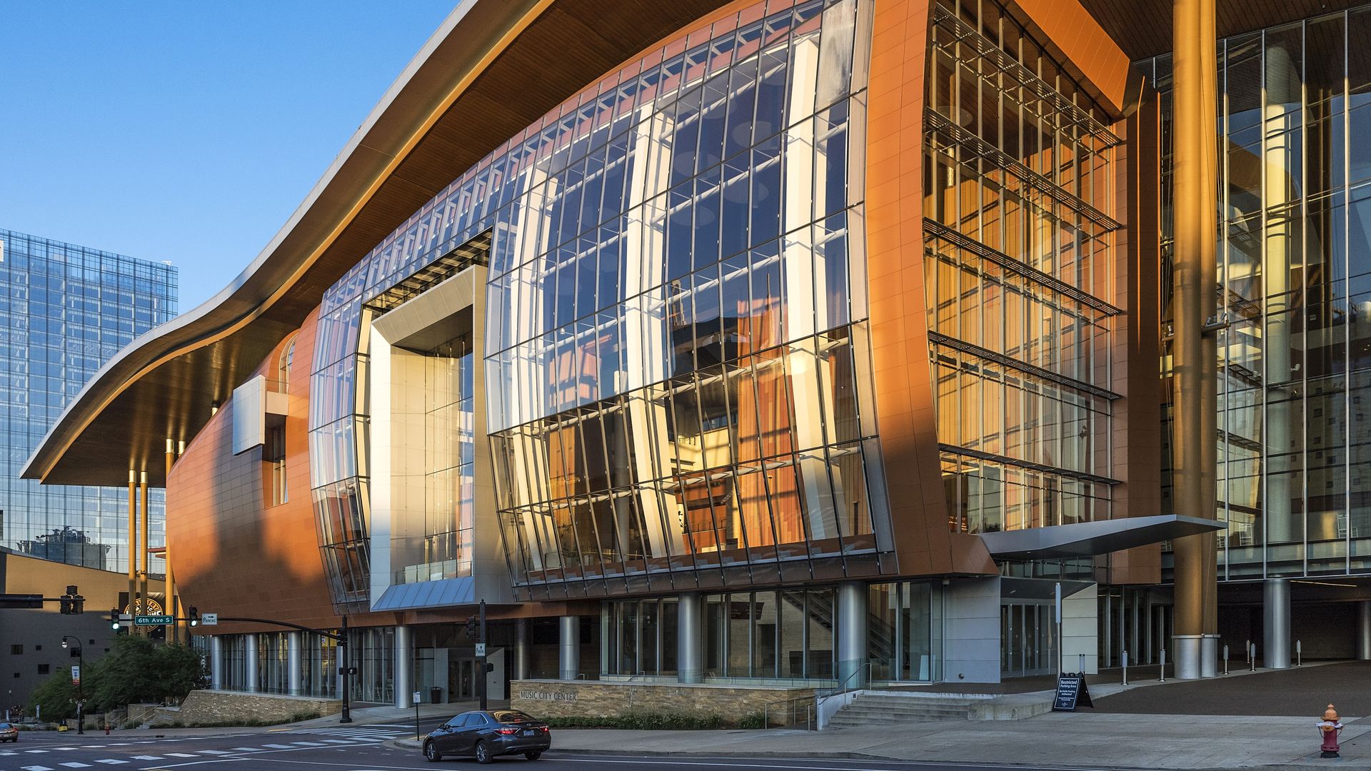 Exterior photo of the Music City Center in Nashville.