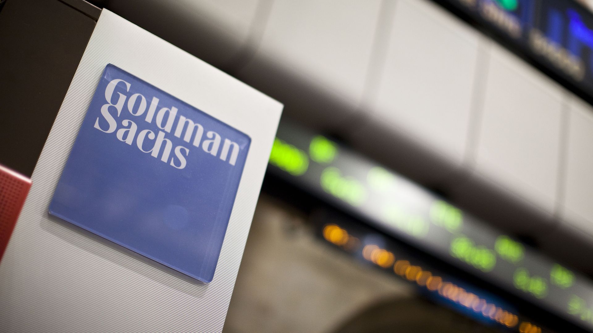 Goldman Sachs trading booth on the floor of the New York Stock Exchange in New York, on Thursday, January 6, 2011.