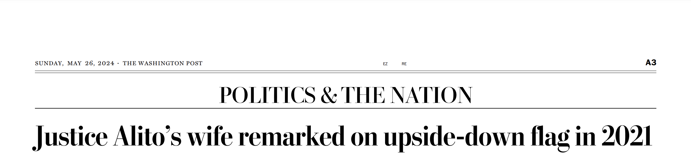 Washington Post headline