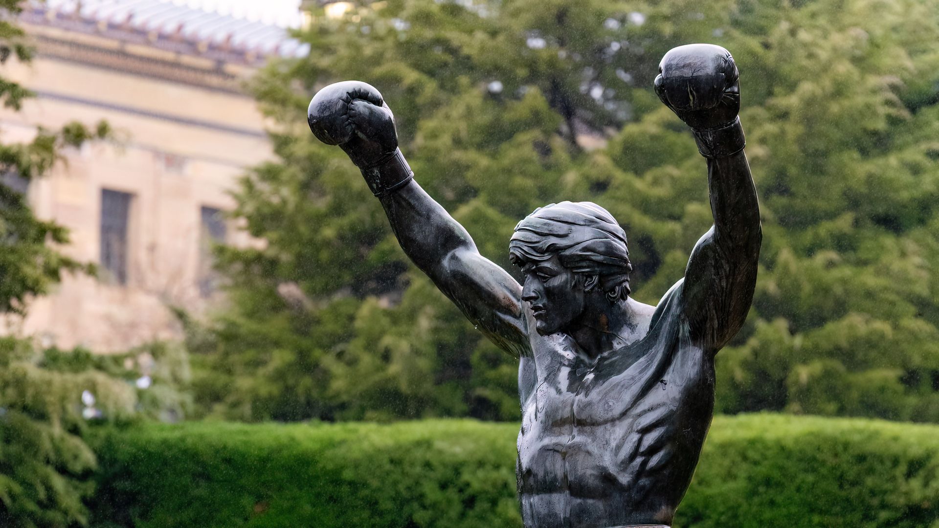 The Rocky statue outside the Philadelphia Museum of Art 