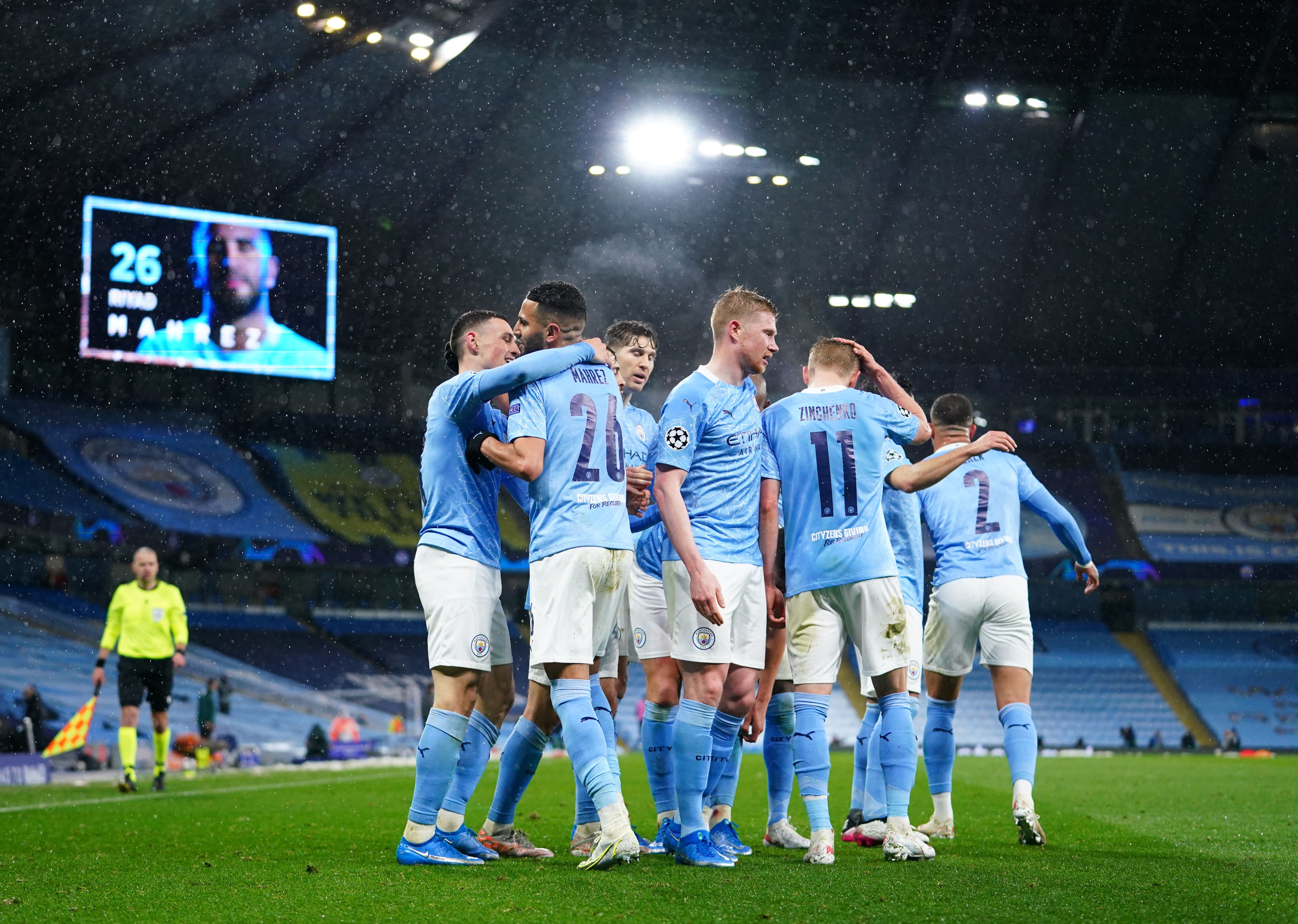 Manchester City celebrating