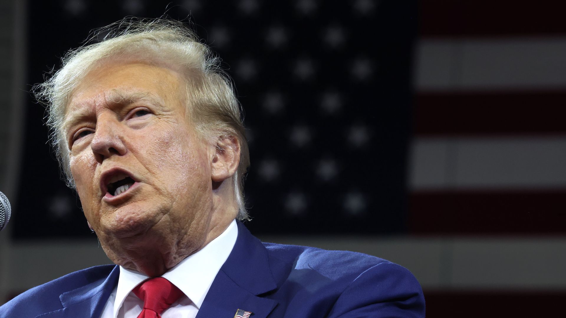 Donald Trump speaks at the Monument Leaders Rally hosted by the South Dakota Republican Party on September 08, 2023 in Rapid City, South Dakota