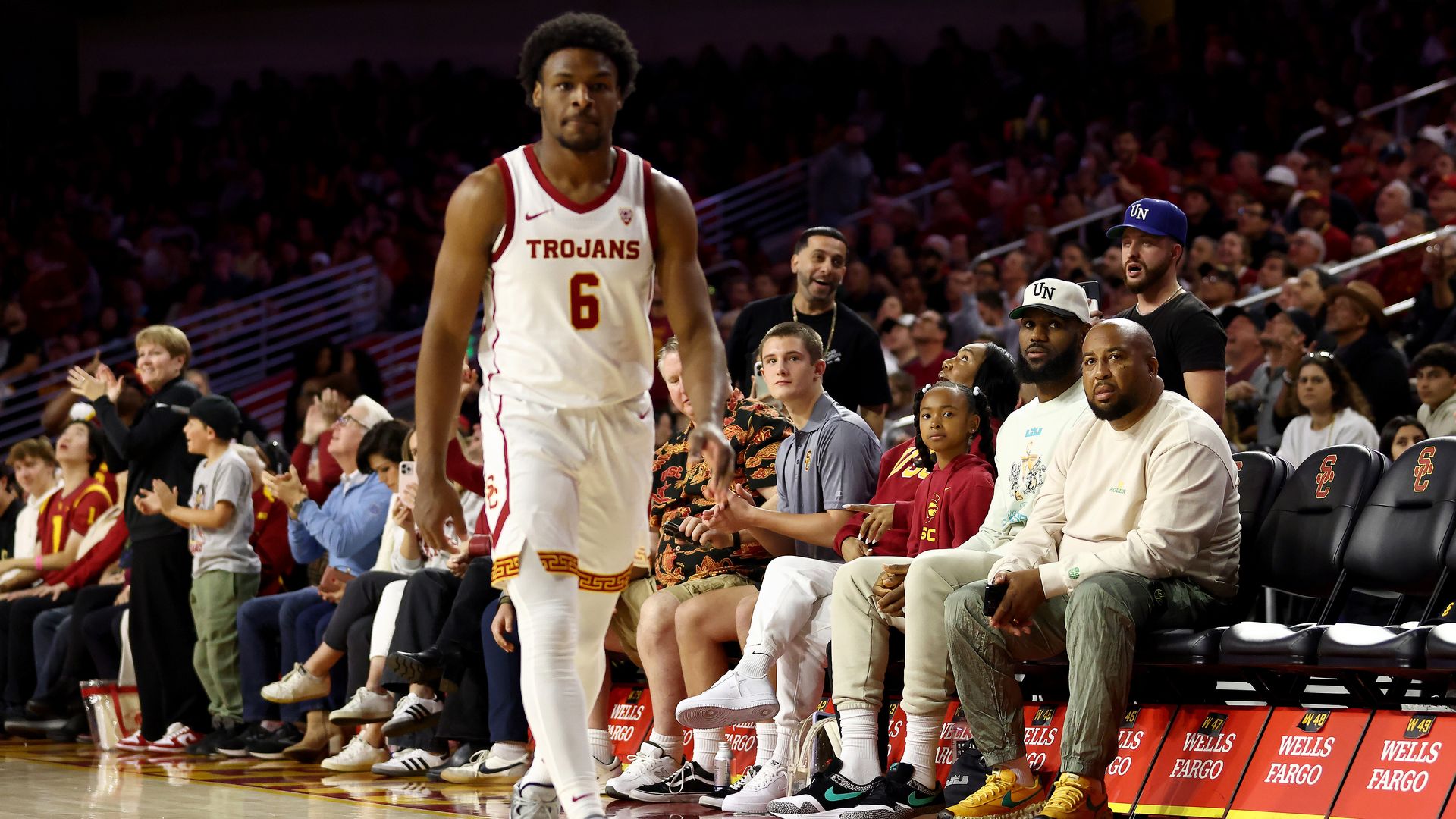 Bronny James makes USC debut after cardiac arrest: LeBron James cheers son  on