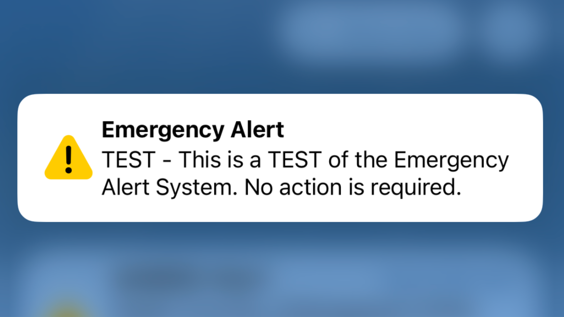 The test emergency alert that Floridians received before 5am Wednesday.