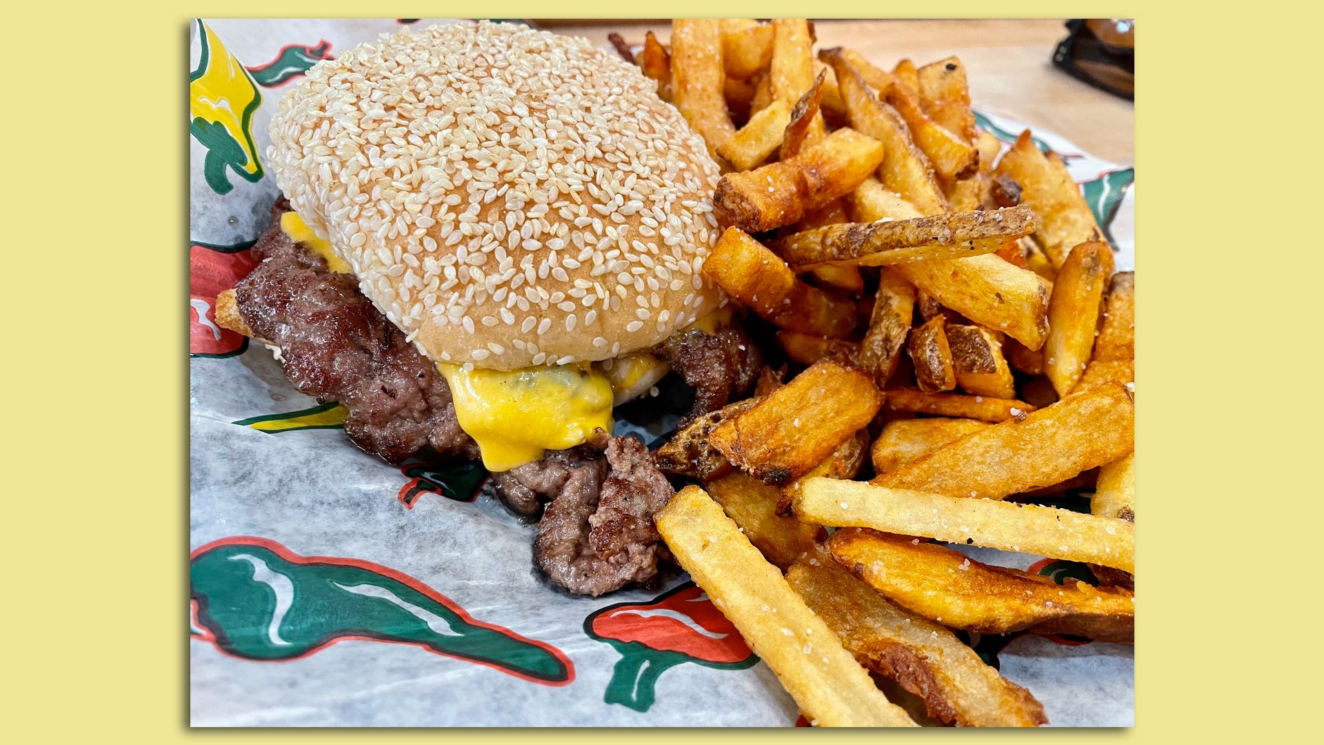 A photo of a burger.