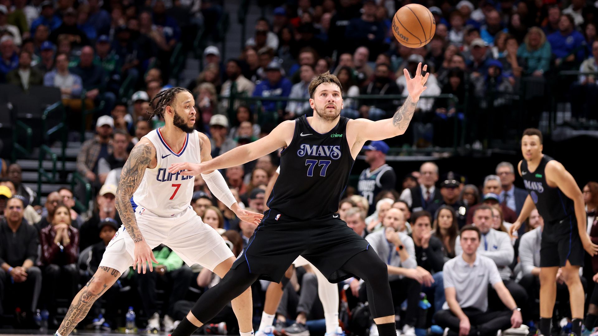 A photo of Luka Doncic in a LA Clippers game