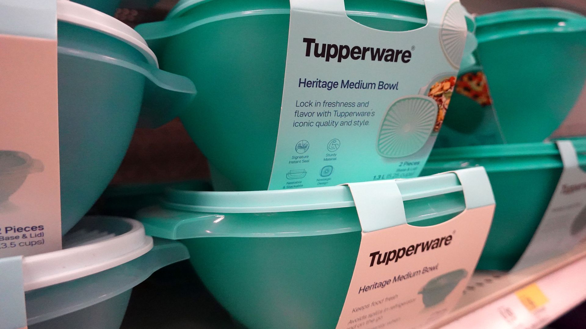  Tupperware products are offered for sale at a retail store on April 10, 2023 in Chicago, Illinois. 