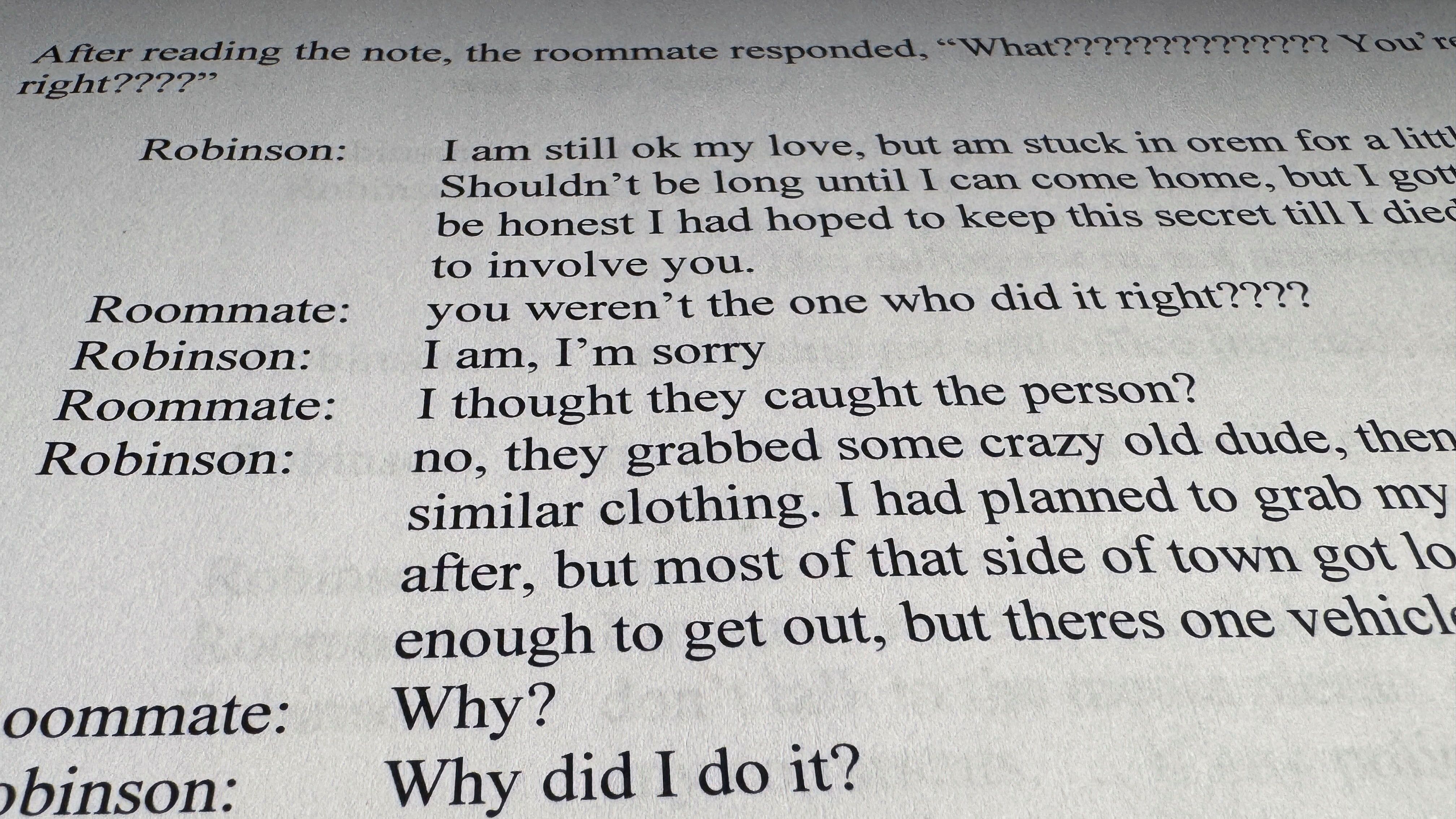 Charging document in the State of Utah vs. Tyler James Robinson. Photo: Utah County Attorney's Office via Reuters