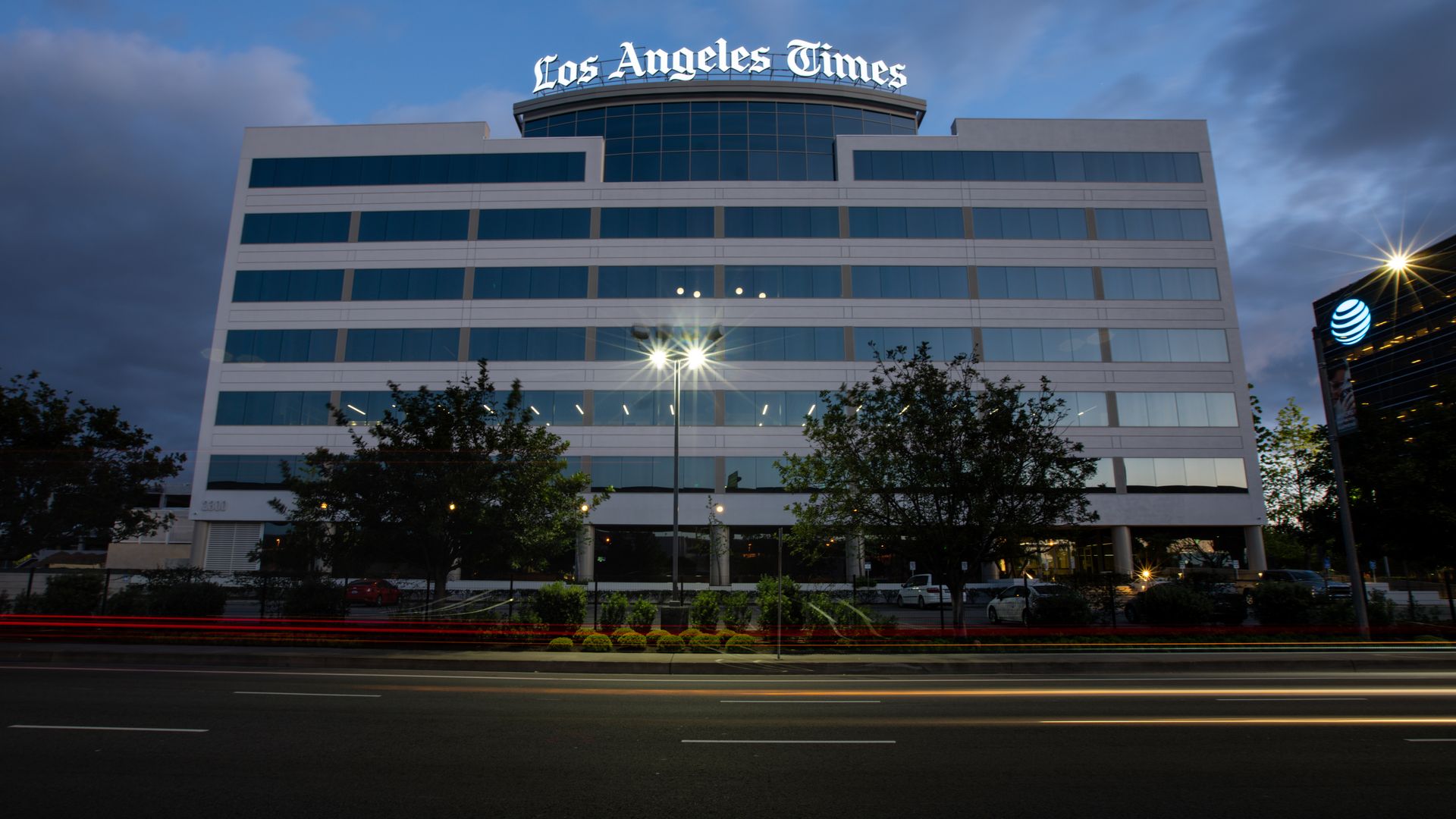 The Los Angeles Times building and newsroom along Imperial Highway on Friday, April 17, 2020 in El Segundo, CA.