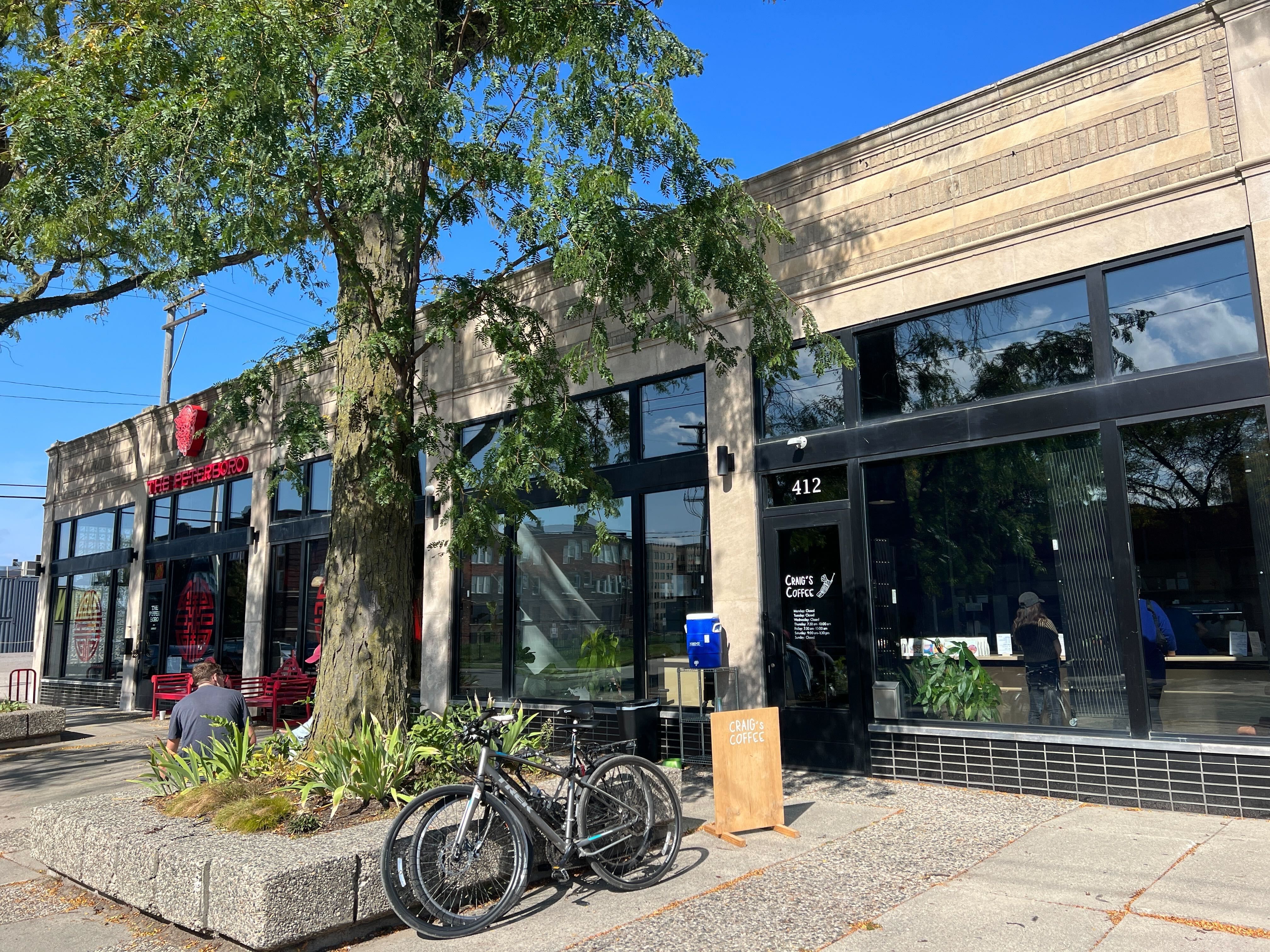 A view of Craig's Coffee from the outside.