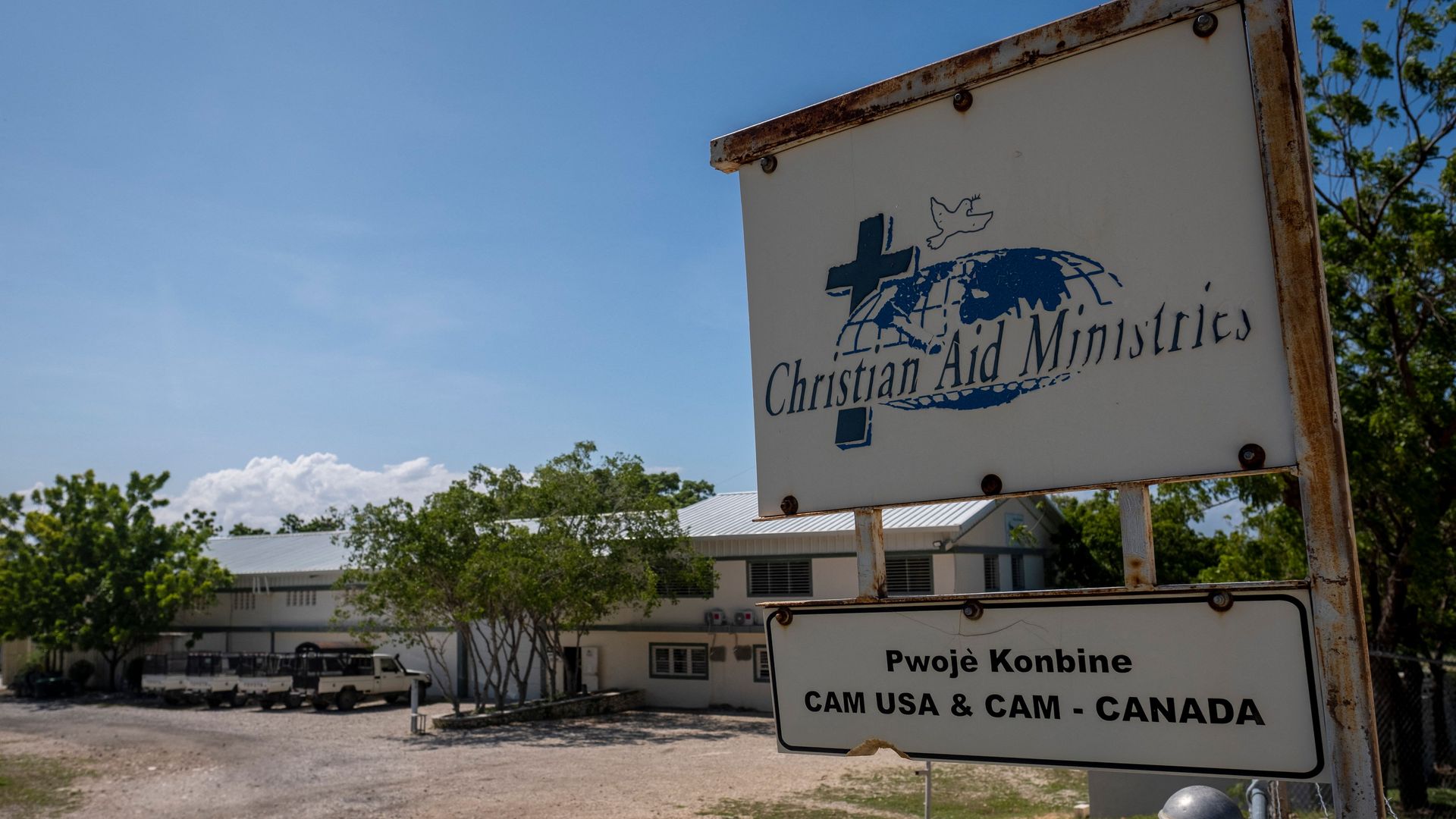 Christian Aid Ministries sign. 