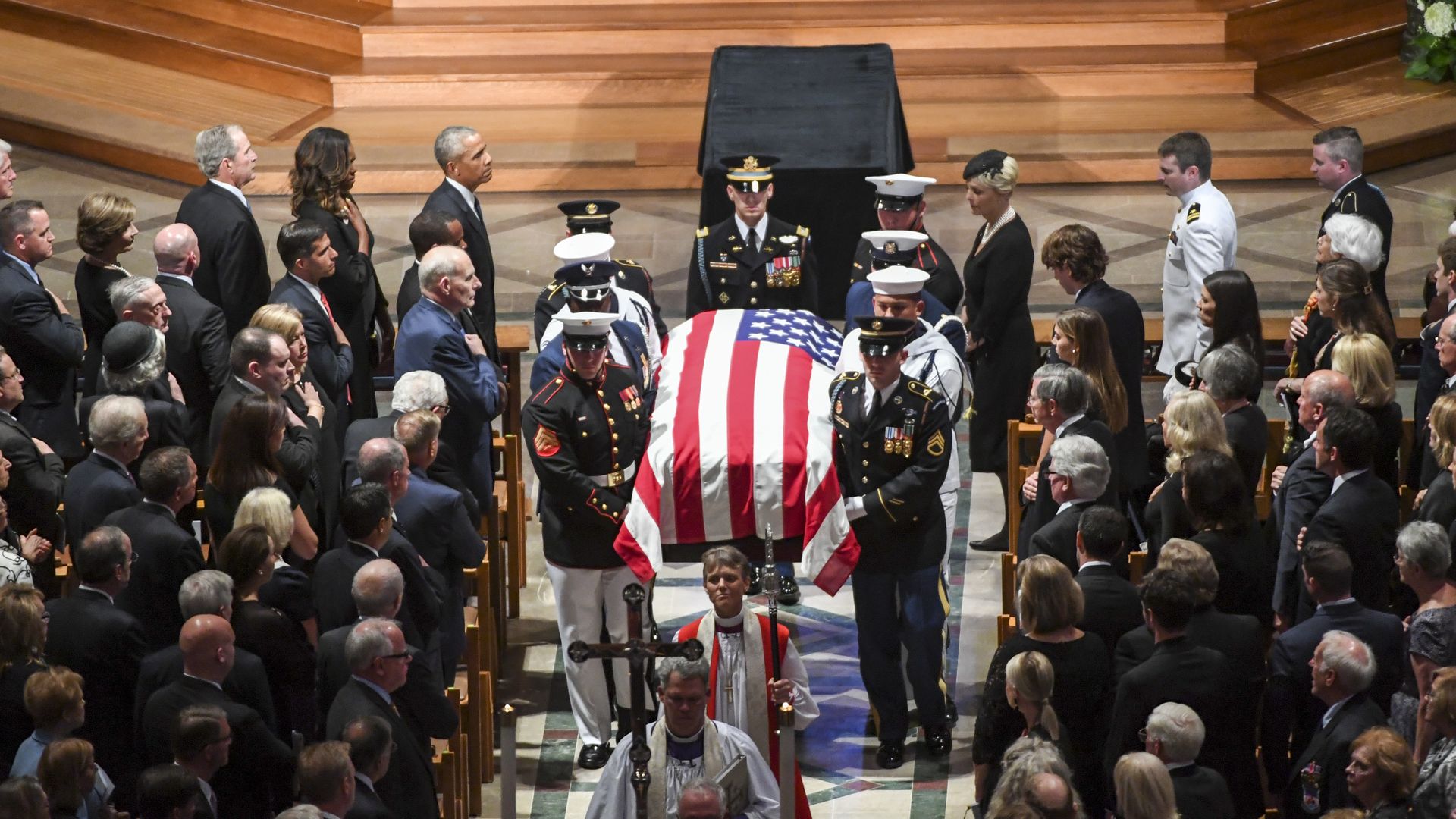 At John McCain's funeral, Washington dreams of saner times in the age ...