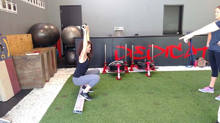 Chris added support under the heel for my round 2 attempt.