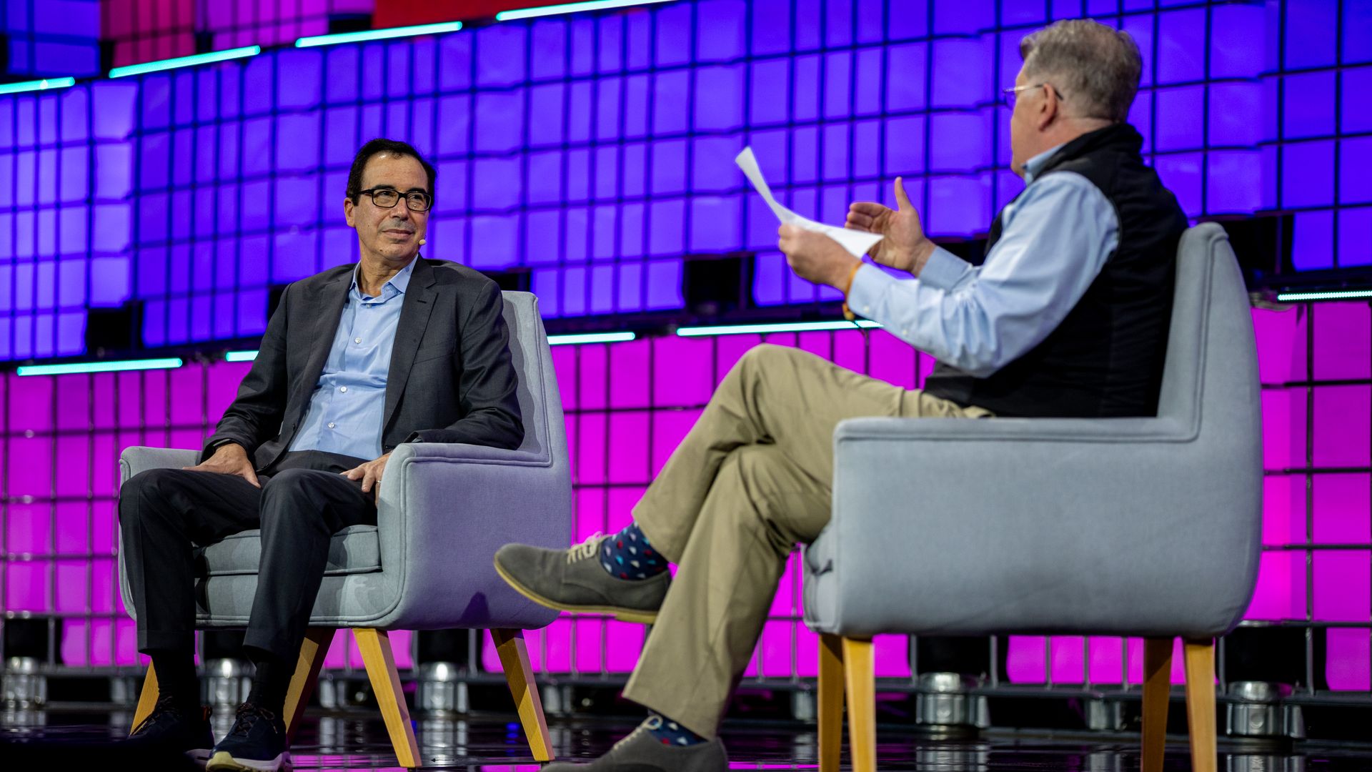 Steven Mnuchin talks to Steve Clemons